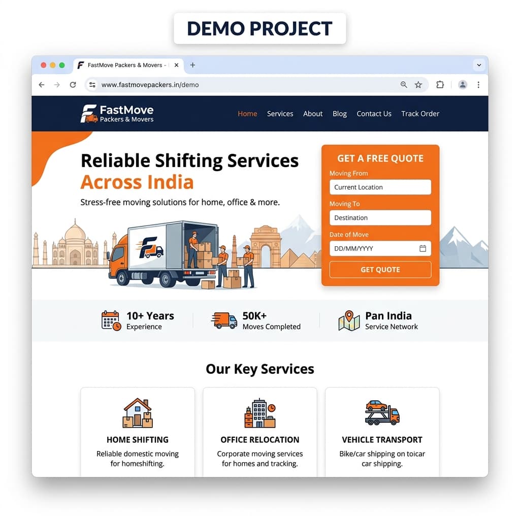 Packers & Movers Website — Demo